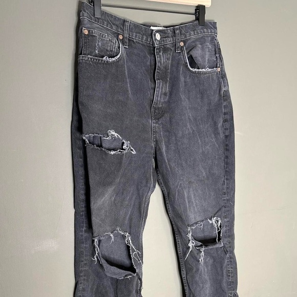 Black distressed free people jeans - Picture 3 of 4